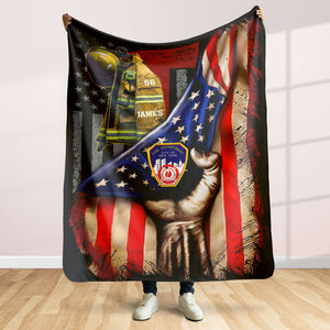 Personalized Gifts For Firefighter Blanket 01PJPU020824 - Blanket - GoDuckee