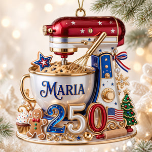USA 250th Anniversary Stand Mixer Christmas Ornament - Personalized Gifts For Bakers 03pgdt310826