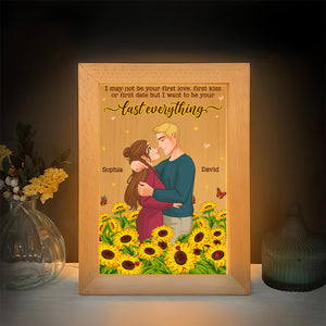I Want To Be Your Last Everything, Personalized Picture Frame Light Box, Romantic Couple Gifts - - GoDuckee