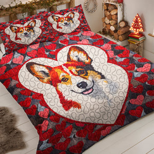 Corgi Dog Christmas Quilt Bed Set Gifts For Dog Lovers 04HUDT051124 - Blanket - GoDuckee