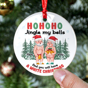 Hohoho Jingle My Bells, Personalized Ornament, Christmas Gifts For Funny Couple - Ornament - GoDuckee