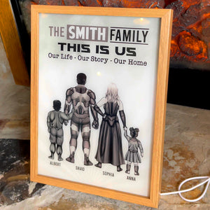 This is Us- Our Life- Our Story- Our Home-Personalized Light Picture Frame-Gift For Family-02qhqn110823tm - Poster & Canvas - GoDuckee