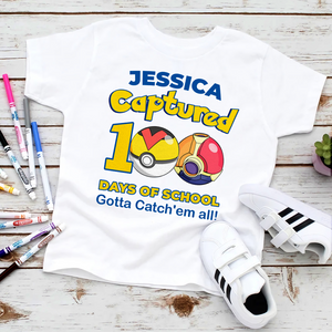 Personalized Gifts For Kids Shirt 01ohpu020125 Captured 100 Days Of School - Shirts - GoDuckee