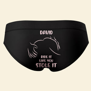 Personalized Gifts For Women Briefs Ride It Like You Stole It - Boxers & Briefs - GoDuckee