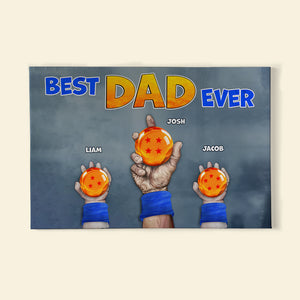 Personalized Gifts For Dad Canvas Print Best Dad Ever 02QHPU040424 - Canvas Print - GoDuckee