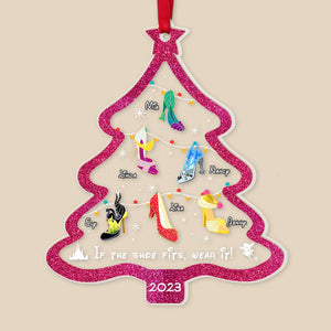 If The Shoe Fits, Wear It, Gift For Family, Personalized Acrylic Ornament, Cartoon Shoes Ornament, Christmas Gift 04HTPU261023 - Ornament - GoDuckee