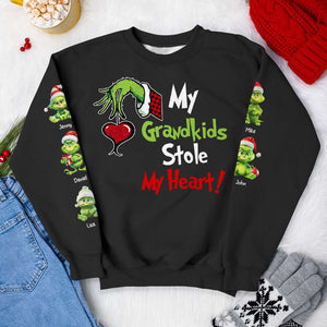 My Kid Stole My Heart, Gift For Family, Personalized 3D Shirt, Green Monster Kids Shirt, Christmas Gift 03HTHN130923 - AOP Products - GoDuckee