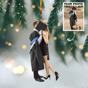 Custom Photo Gifts For Couple, Upload Graduation Photo Christmas Ornament 62pgxx290824 - Ornament - GoDuckee