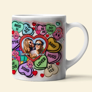 Custom Photo Gifts For Couple 3D Inflated Coffee Mug Miss You My Love - Coffee Mugs - GoDuckee