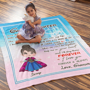 To My Grandkid, Gift For Grandkid, Personalized Blanket, Prince And Princess Blanket 05HUHN070823HA - Blanket - GoDuckee