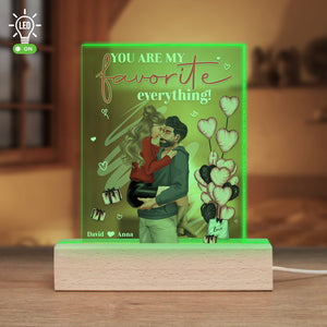 You're My Favorite Everything, Personalized Led Light, Best Gifts For Couple - Led Night Light - GoDuckee