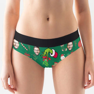 Custom Photo Gift for Him, Kiss Me Under The Mistletoe Couple Brief 031TOMH240924 - Boxer Briefs - GoDuckee