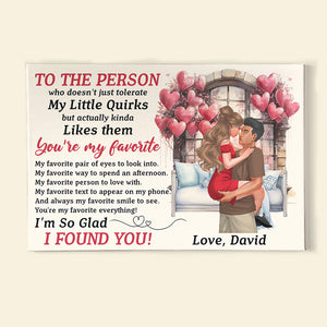 I'm So Glad I Found You, Personalized Canvas, Gifts For Funny Couple - Poster & Canvas - GoDuckee