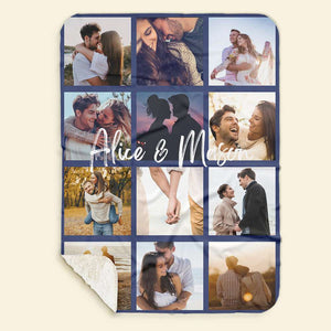 Custom Couple Photo Blanket, Couple Special Moments Photo, Gift For Lover - Blanket - GoDuckee