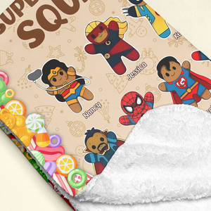 Personalized Christmas Gifts For Grandma Blanket, Super Cookie Squad 02kapu111024 - Blanket - GoDuckee