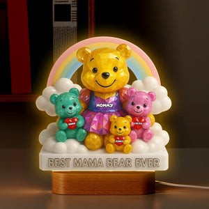Best Bear Mom LED Light Personalized Gifts For Mom 02NATN230425 - Led Night Light - GoDuckee
