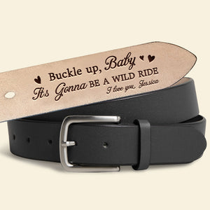 Personalized Gifts For Him Leather Belt With Secret Message 04ohtn071224 - Belts - GoDuckee