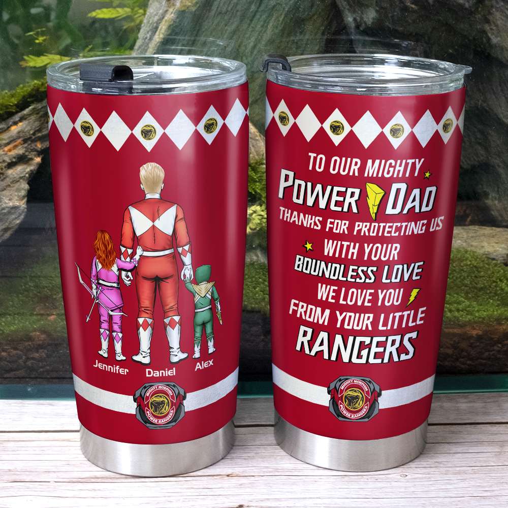 Personalized Gifts For Dad Tumbler Mighty Power Dad 01hthn060324hh - Tumbler Cups - GoDuckee