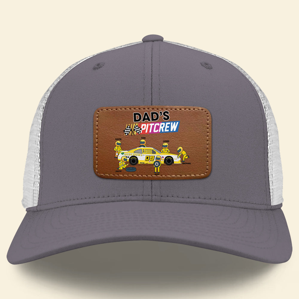 Personalized Gifts For Dad Leather Patch Hat 04ACDT210524 - Caps - GoDuckee