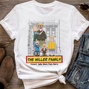 Personalized Gifts For Family Shirt Cartoon Family 05ACPU120225HG - Shirts - GoDuckee