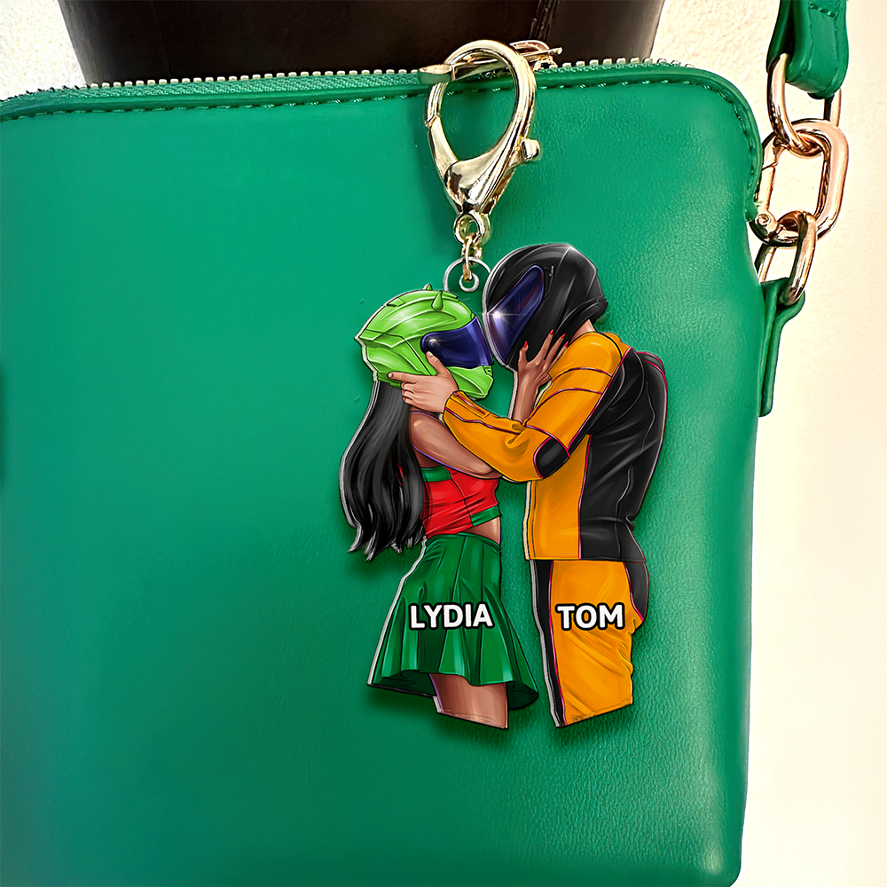 Personalized Gifts For Biker Couple Keychain 12qhhu150125hh - Keychains - GoDuckee