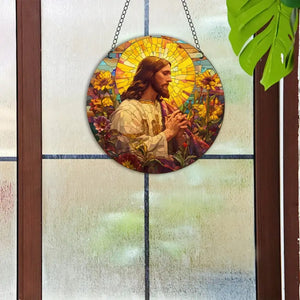 Jesus Printed Acrylic Hanging Suncatcher Ornament 14ACXX270824 - Ornament - GoDuckee