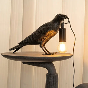 Halloween Party Crow Lamp, Cute Black Crow Table Lamp 03ACXX081024 - - GoDuckee