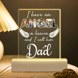 I Have An Angel In Heaven, Custom Photo Heaven 3D LED Light, Heaven Gift - Led Night Light - GoDuckee