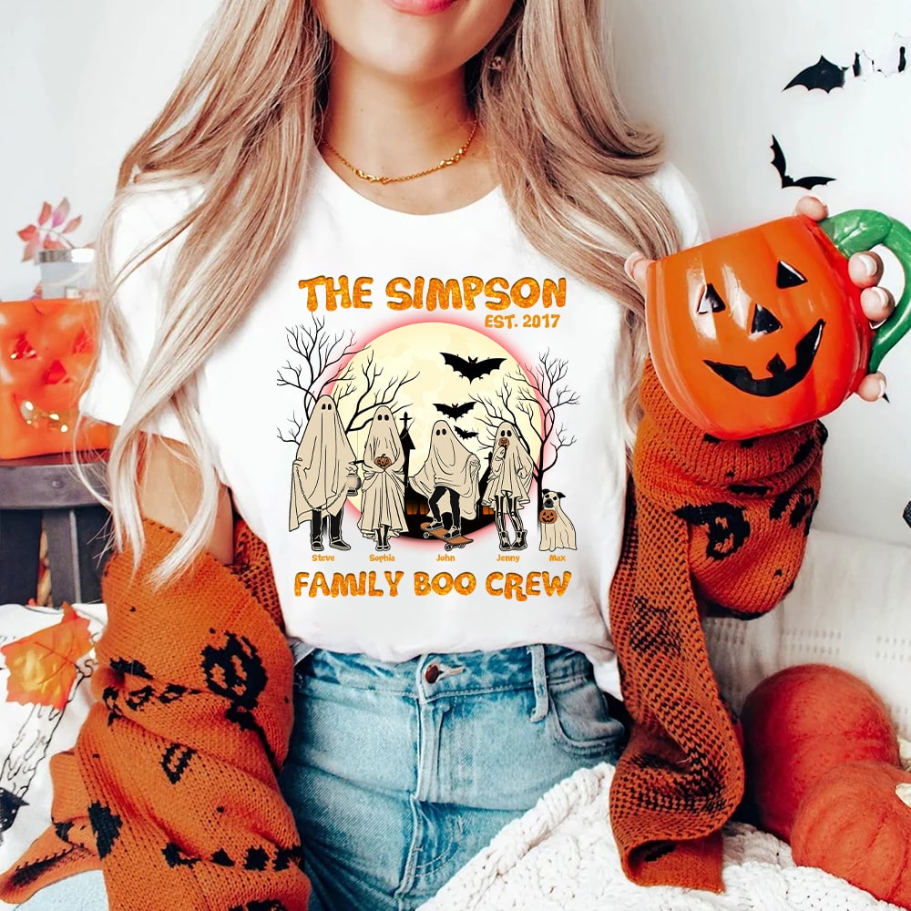Family, Family Boo Crew, Personalized Shirt, Halloween Gifts For Family - Shirts - GoDuckee