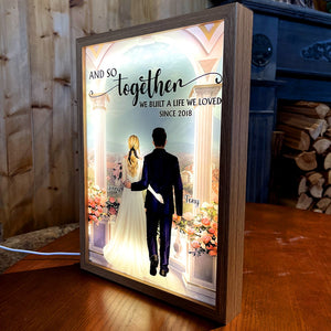 Couple, And So Together We Built a Life We Loved, Personalized Light Picture Frame, Couple Gifts, TT - Poster & Canvas - GoDuckee