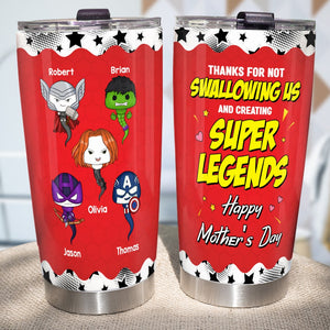 Personalized Gifts For Mom Tumbler Thanks For Not Swallowing Us 02nadt150124ha - Tumbler Cups - GoDuckee