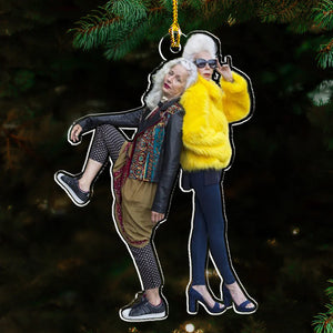 Custom Photo Gifts For Besties, Upload Friends Funny Photo Christmas Ornament 43pgxx290824 - Ornament - GoDuckee