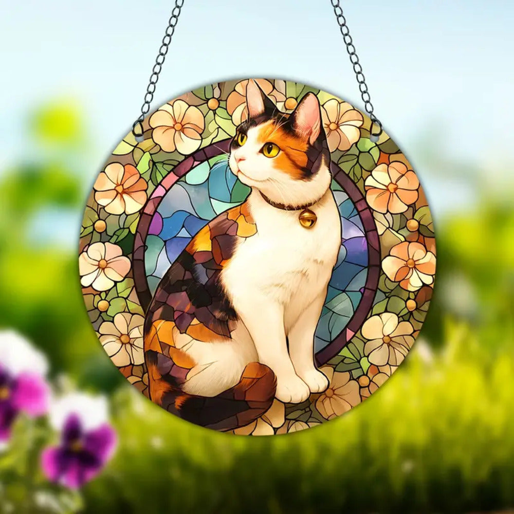 Cat Acrylic Suncatcher Hanging Ornament 10ACXX270824 - Ornament - GoDuckee