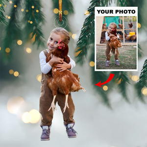 Custom Photo Gifts For Family, Upload Kid With Farm Animal Photo Christmas Ornament 38pgvp140924 - Ornament - GoDuckee