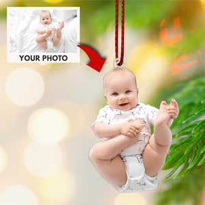 Custom Photo Gifts For Family, Upload Baby Photo Christmas Ornament 17pgxx290824 - Ornament - GoDuckee