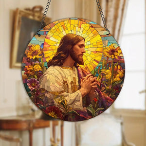 Jesus Printed Acrylic Hanging Suncatcher Ornament 14ACXX270824 - Ornament - GoDuckee