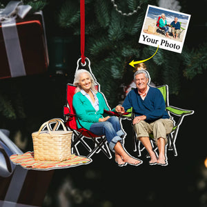 Custom Photo Gifts For Couple, Upload Old Couple Photo Christmas Ornament 21pgxx290824 - Ornament - GoDuckee