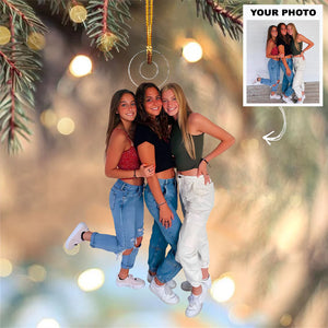 Custom Photo Gifts For Besties, Upload Friends Photo Christmas Ornament 46pgxx290824 - Ornament - GoDuckee