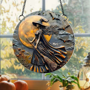 Personalized Halloween Gifts For Witch Lovers Suncatcher Ornament 02DGMH140924 - Ornament - GoDuckee