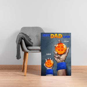 Personalized Gifts For Dad Canvas Print Best Dad Ever 05QHPU050424 - Canvas Print - GoDuckee