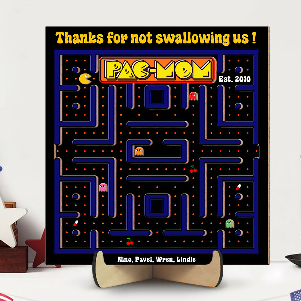 Personalized Gifts For Mom Wood Sign Thanks For Not Swallowing Us 03HTDT280224 - Wood Signs - GoDuckee