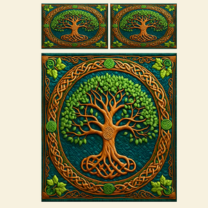 Celtic Heritage Tree Of Life Quilt Bedding Set 021HUPU180125 - Blanket - GoDuckee