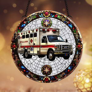 Personalized Christmas Gifts For Firefighter Suncatcher Ornament 78acpu290824 - Ornament - GoDuckee