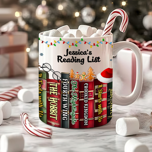 Personalized Gifts For Book Lover Christmas Coffee Mug 03HUPU221124 - Coffee Mug - GoDuckee