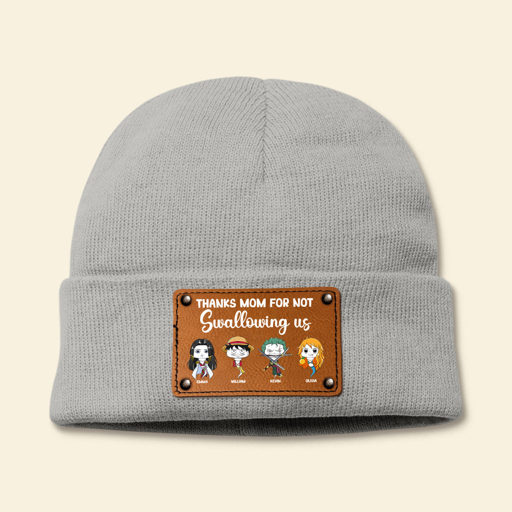 Personalized Gifts For Mom Knitted Hat Thanks For Not Swallowing Us 04acdt220324ha - Hat - GoDuckee