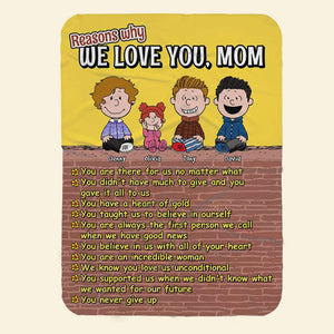 Personalized Gifts For Mom Blanket We Love You Mom 03TODT100125HH - Blanket - GoDuckee