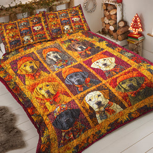 Labrador Retriever Dog Christmas Quilt Bed Set Gifts For Dog Lovers 02HUDT051124 - Blanket - GoDuckee