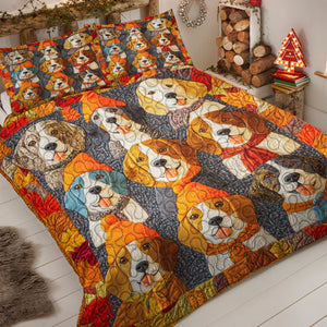 Beagle Dog Christmas Quilt Bed Set Gifts For Dog Lovers 03HUDT051124 - Blanket - GoDuckee