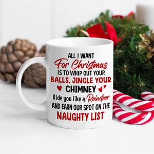 Earn Our Spot On The Naughty List, Personalized 01NATN071123DA Coffee Mug - Coffee Mug - GoDuckee