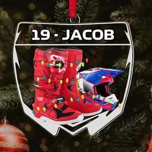 Personalized Gifts For Motocross Lovers Christmas Ornament 01hupu021124 - Ornament - GoDuckee